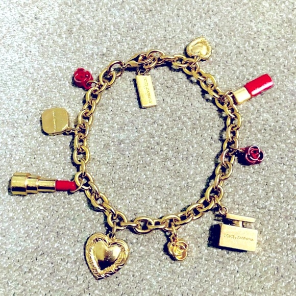 Dolce & Gabbana Vintage Gold Tone Chunky Charm Bracelet - Picture 1 of 6